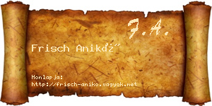 Frisch Anikó névjegykártya