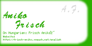 aniko frisch business card